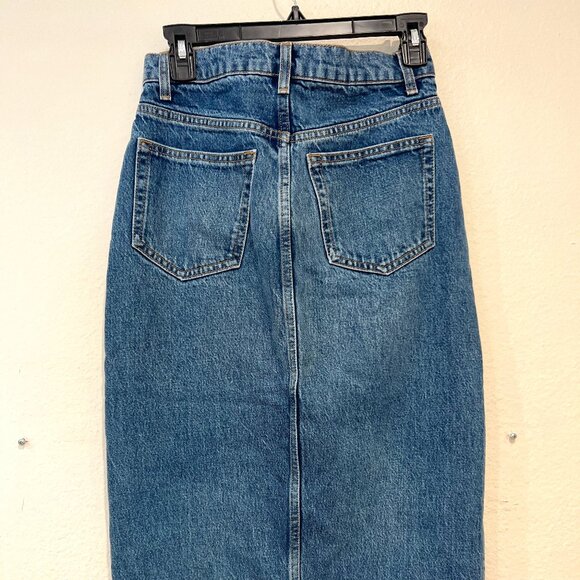 Reformation Jagger Denim Midi Skirt - Size 26 - Picture 3 of 8